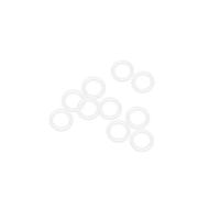 sourcing map Silicona Tórica Junta, 13mm OD 8,2mm ID 2,4mm Ancho VMQ Sello Junta para Compresor Válvulas Tubería Reparación, Blanco, Paquete 10