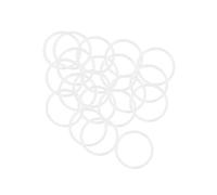 sourcing map Silicona Tórica Junta, 23mm OD 20mm ID 1,5mm Ancho VMQ Sello Junta para Compresor Válvulas Tubería Reparación, Blanco, Paquete 20