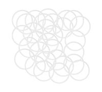 sourcing map Silicona Tórica Junta, 25mm OD 22mm ID 1,5mm Ancho VMQ Sello Junta para Compresor Válvulas Tubería Reparación, Blanco, Paquete 30