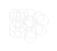 sourcing map Silicona Tórica Junta, 30mm OD 27mm ID 1,5mm Ancho VMQ Sello Junta para Compresor Válvulas Tubería Reparación, Blanco, Paquete 20