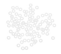 sourcing map Silicona Tórica Junta, 6mm OD 3mm ID 1,5mm Ancho VMQ Sello Junta para Compresor Válvulas Tubería Reparación, Blanco, Paquete 100