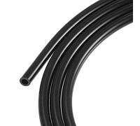 sourcing map Silicona Tubería Manguera 4mm ID 6mm OD 8 Pies Negro Alta Temperatura para Agua Manguera Aire Tubo