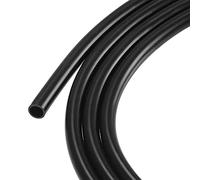 sourcing map Silicona Tubería Manguera 5mm ID 6mm OD 6.6 Pies Negro
