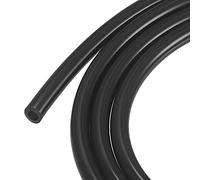 sourcing map Silicona Tubería Manguera 5mm ID 8mm OD 6.6 Pies Negro Alta Temperatura para Agua Manguera Aire Tubo