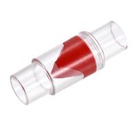 sourcing map Sin Retorno Retención Válvulas, 20mm Diámetro Unidireccional En Línea Manguera Conector para Agua Tanque Bomba, Plástico Rojo Transparente Paquete de 2