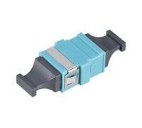 sourcing map SM/MM MPO Fibra Óptica Conector, Baja Pérdida Rápido Óptico Adaptador para OM3 MPO/MTP Cielo Azul 44 x 17 x 10mm