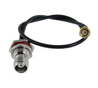 sourcing map SMA Macho a TNC Hembra Nuez Tabique hermético Adaptador Antena Coleta Cable Coaxial 33cm