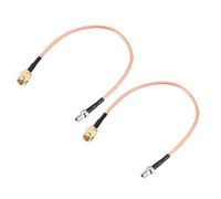 sourcing map SMA Macho a TS9 Macho RG316 Coaxial Cable Antena Cable 0,66Pies 2Uds