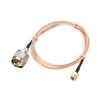 sourcing map SMA Macho a UHF PL-259 Macho RG316 RF Cable Coaxial Coaxial de 6 pies para Base a Antena de Mano