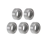 sourcing map SMR74ZZ Profunda Ranura Bola Rodamientos 4mm x 7mm x 2.5mm Doble Blindaje Acero Inoxidable 5uds