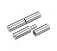 sourcing map Soldadura Cilíndricas Bisagras, 50mm x 10mm Macho a Hembra 304 Inoxidable Acero Bisagra Pasador para Metal Hogar Puerta Puerta Ventana 6 Pares