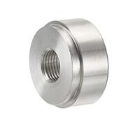 sourcing map Soldadura En Montaje Tapón 1/8NPT Hembra Aluminio Aleación Tubo Rosca Conector Plateado Tono