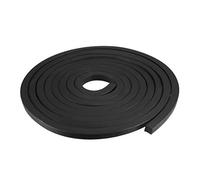 sourcing map Sólido Rectángulo Goma Sello Tira 10mm Wide 10mm Grosor, 3 Metros Largo Negro