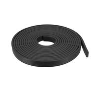 sourcing map Sólido Rectángulo Goma Sello Tira 10mm Wide 3mm Grosor, 3 Metros Largo Negro