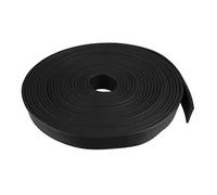 sourcing map Sólido Rectángulo Goma Sello Tira 15mm Wide 2mm Grosor, 5 Metros Largo Negro