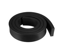 sourcing map Sólido Rectángulo Goma Sello Tira 30mm Wide 10mm Grosor, 1 Metro Largo Negro