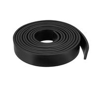 sourcing map Sólido Rectángulo Goma Sello Tira 30mm Wide 5mm Grosor, 3 Metros Largo Negro