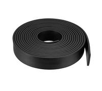 sourcing map Sólido Rectángulo Goma Sello Tira 35mm Wide 5mm Grosor, 5 Metros Largo Negro