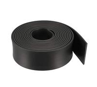 sourcing map Sólido Rectángulo Goma Sello Tira 40mm Wide 3mm Grosor, 3 Metros Largo Negro