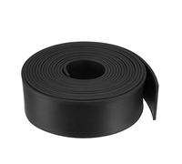 sourcing map Sólido Rectángulo Goma Sello Tira 50mm Wide 3mm Grosor, 5 Metros Largo Negro