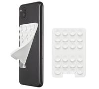 sourcing map Soporte adhesivo de silicona con ventosa para teléfono, antideslizante, soporte con ventosa de 8,6 x 5,8 cm para teléfono celular, selfie y video, color blanco