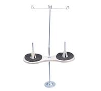 sourcing map Soporte de bobina de doble cono universal de hierro con 2 hilos para máquinas de coser y bordar