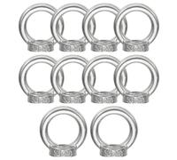 sourcing map Soporte de bucle hembra para lámpara M6, 10 piezas de acero inoxidable 304 con forma de anillo de gancho para lámparas de araña, carga de 50 kg