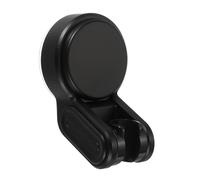 sourcing map Soporte de cabezal de ducha con ventosa, soporte de rociador ajustable, adhesivo fuerte, sin taladrar, soporte de ducha de mano para baño, pulverizador de mano, color negro