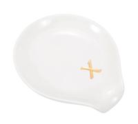 sourcing map Soporte de cerámica para cucharas de café, soporte para cucharas de té de 3.9 pulgadas, resistente al calor, accesorios de mesa para cafetería, cocina, comedor, estufa, decoración de mesa