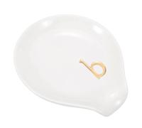 sourcing map Soporte de cerámica para cucharas de café, soporte para cucharas de té de 3.9 pulgadas, resistente al calor, accesorios de mesa para cafetería, cocina, comedor, estufa, decoración de mesa