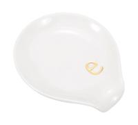 sourcing map Soporte de cerámica para cucharas de café, soporte para cucharas de té de 3.9 pulgadas, resistente al calor, accesorios de mesa para cafetería, cocina, comedor, estufa, decoración de mesa