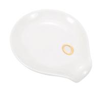 sourcing map Soporte de cerámica para cucharas de café, soporte para cucharas de té de 3.9 pulgadas, resistente al calor, accesorios de mesa para cafetería, cocina, comedor, estufa, decoración de mesa