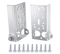 sourcing map Soporte de elevación inferior para puerta de garaje para vástago de rodillo de 7/16 pulgadas, soporte de rodillo de acero al carbono con tornillos para puertas de garaje seccionales