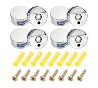 sourcing map Soporte de Espejo, 8 Clips de Vidrio de Espejo Flotante para 5-8mm Espesor, Estantes de Espejo Sin Marco de Baño, Soporte Cristal Espejo Montaje En Pared, 27mm Tono Plateado