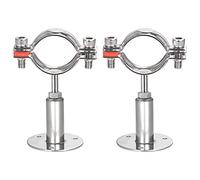 sourcing map Soporte de montaje en pared para montaje en techo, abrazadera de tubo ajustable de acero inoxidable 304 para tubos de 42-45 mm, 2 unidades