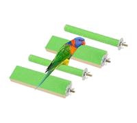 sourcing map Soporte de perca para pájaros, juguete de madera para loros, palo de molienda de patas, accesorios para jaula de pájaros, 6 x 1.57 pulgadas (verde, 2 piezas) juguetes para pájaros