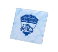 sourcing map Soporte de registro y seguro de automóvil de 5.5 x 5.25 pulgadas, de piel sintética, organizador de guantera, accesorios de almacenamiento, para hombres y mujeres, soporte de