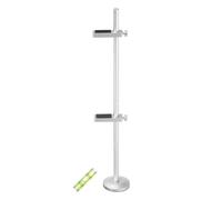 sourcing map Soporte de Tarjeta Gráfica para GPU, Soporte de Doble Varilla con Base Magnética Ajustable de 10-170 Mm para Tarjeta de Video de Escritorio con Nivel, Aluminio Plateado