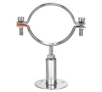 sourcing map Soporte de tubería de montaje en pared, acero inoxidable 304, abrazadera ajustable para tubo de 85 a 89 mm
