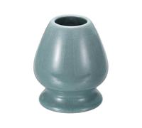 sourcing map Soporte para batidor de té matcha de cerámica de 70 mm, soporte tradicional para batidor de matcha, soporte de bambú japonés, accesorios para juego de té, azul