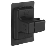 sourcing map Soporte para cabezal de ducha con adhesivo fuerte, soporte ajustable para varita de ducha de mano, clips de ducha de mano sin taladrar (cuadrado, negro)