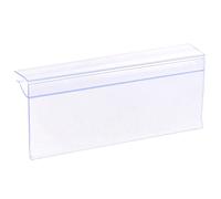 sourcing map Soporte para etiquetas (100 x 42 mm, plástico transparente, para estantes de cristal de 4 a 8 mm, 30 unidades)