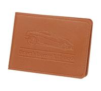 sourcing map Soporte para registro de automóvil y seguro de piel sintética, organizador de guantera con bolsillos para tarjeta de identificación de licencia, Brown, 10 Pockets