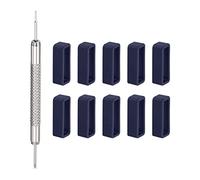 sourcing map Soportes para Correa de Reloj 10 Piezas, Retenedor Correa Reloj de Silicona 22mm, Retenedor con Barra de Resorte, Herramienta para reparación de Correa Reloj, Oscuro Azul