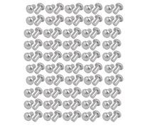 sourcing map sourcing map 100pcs Remache M5 x 8 mm de aluminio sólido de cabeza redonda de medio tono plata sujetador