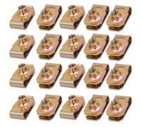 sourcing map sourcing map 20pcs 65mn acero de resorte velocidad sujetador T Tuerca de tono de clip de latón para M5 Tornillo