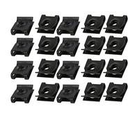 SOURCING MAP sourcing map 20pcs acero de resorte velocidad sujetador T Tuerca Clip Negro para M5/ST4.8 Tornillo