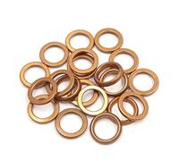 sourcing map sourcing map 20uds 30mm Cobre Tubo Silenciador de Escape Brida Junta para Moto GY6 125CC