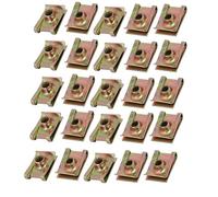 sourcing map sourcing map 25pcs Iron Speed sujetador T Tuerca de tono de clip de latón para M6 Tornillo