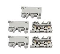 sourcing map sourcing map 5pcs ASK1EN Bloque Borne de Terminales Portafusibles de Montaje en Carril DIN 500V 4mm2 Cable Gris